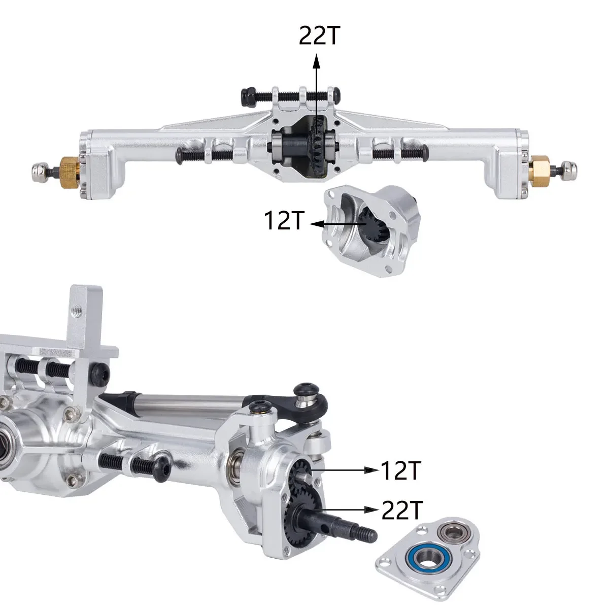 อลูมิเนียม CNC Portal Axles +  - Rc Hobby Factory บทวิจารณ์และราคา