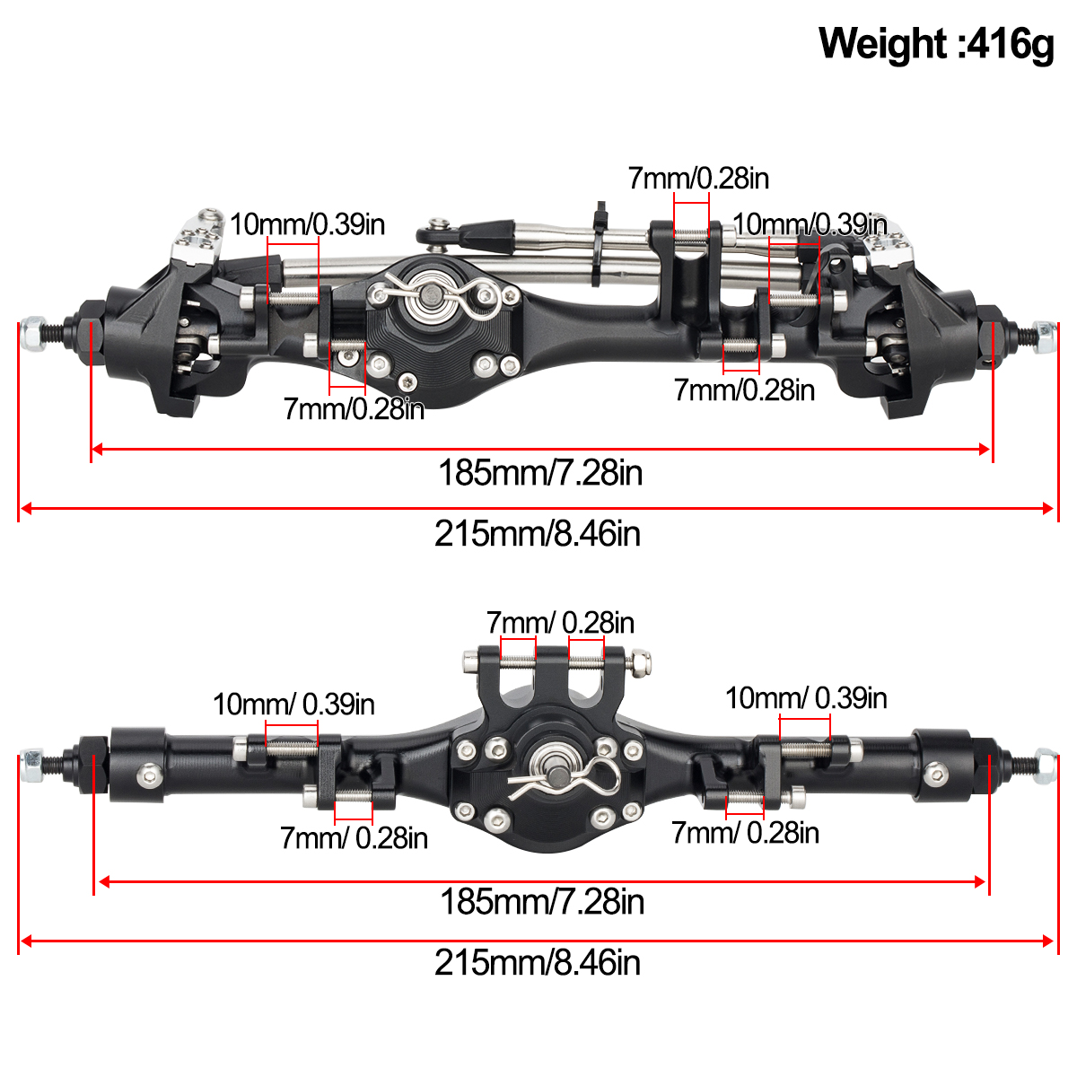 ชุดเพลาตรง CNC อลูมิเนียมหน้า- - Rc Hobby Factory บทวิจารณ์และราคา